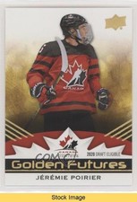 2020-21 Upper Deck Team Canada Juniors Golden Futures Jeremie Poirier READ 0ac3