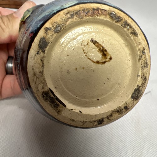 Maceta de 3 ranas mayólica vintage de 4"" - Imagen 5 de 5