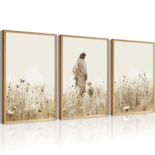 Jesus Leaves the 99 Sheep Wall Art Christian Canvas Poster Jesus and Lamb Wal...