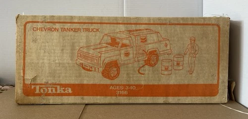 Vintage 1978 Tonka Chevron Tanker/Fuel Truck #3166 Pressed Metal MIB