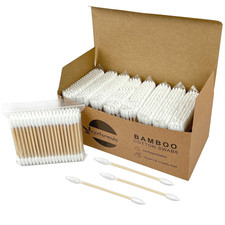 900 Count Pointed Tip Cotton Swabs, Double Precision Tips Cotton Swabs with S...