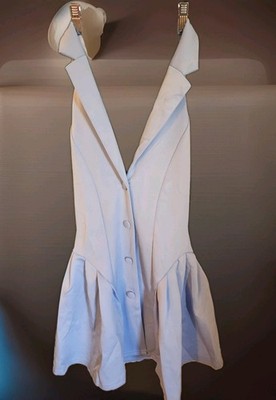 halter neck blazer dress superdown Hannah Halter Blazer Dress in White