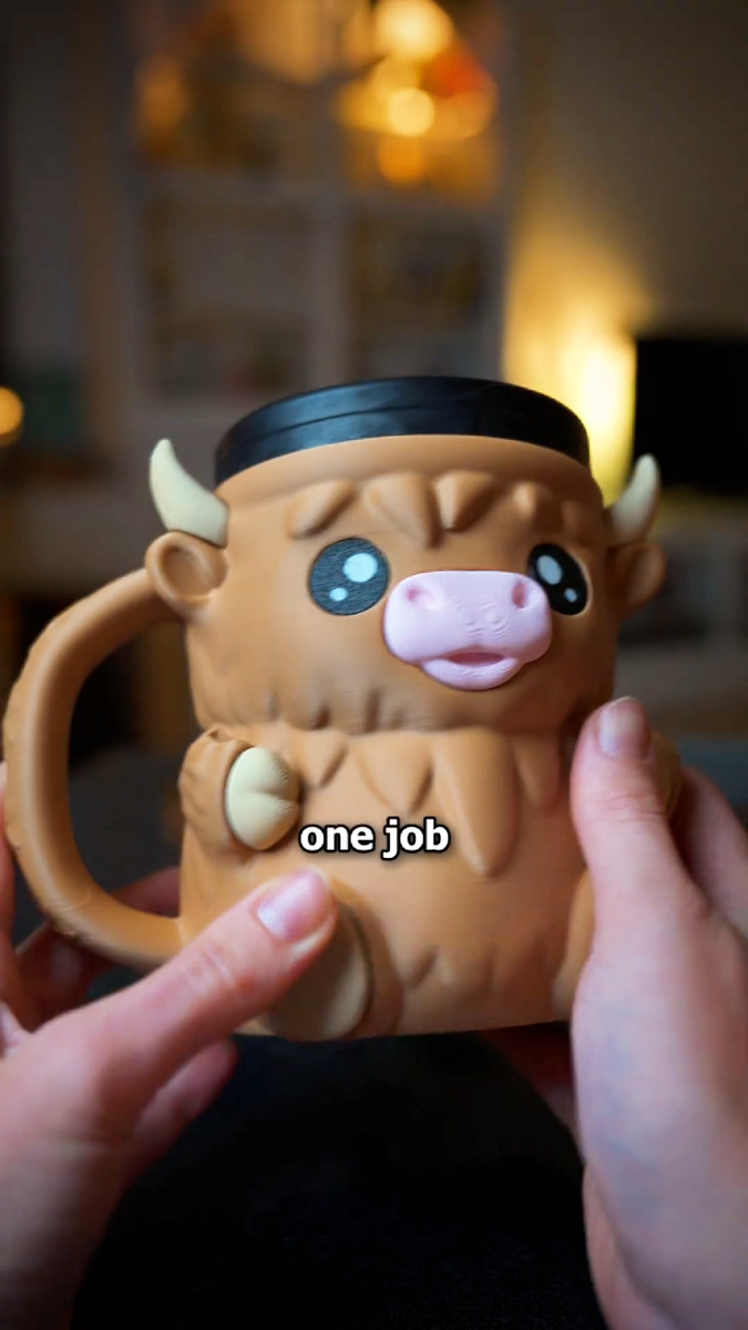 Ferdinand the Highland Cow Ice Cream Holder – Fits Pint Size – Eco