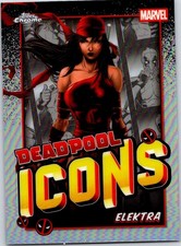 2025 TOPPS CHROME DEADPOOL ICONS #7 ELEKTRA