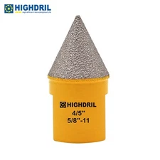 20mm Diamond Vacuum Brazed Chamfer Milling Bit for Bevelling Ceramic Porcelain