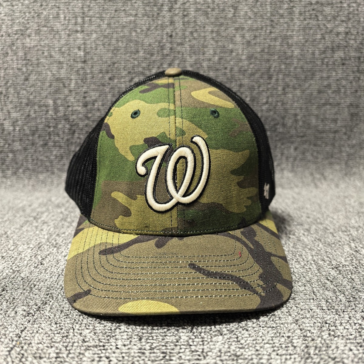 '47 Brand Washington Nationals MLB Camo Trucker Snapback Hat Cap E971