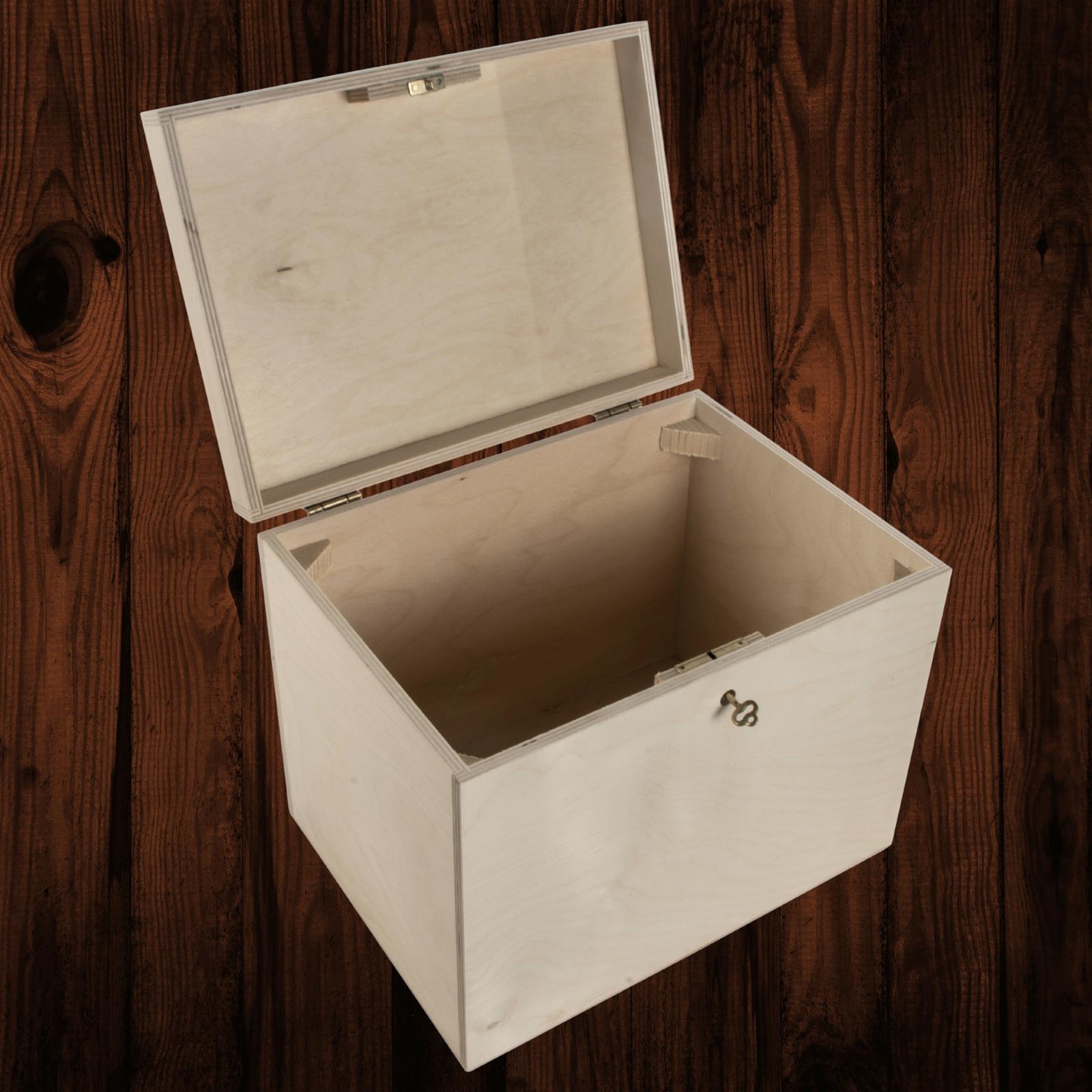 Key Lockable Tall Wooden Secret Adult Keepsake Treasure Storage Box |29x20x23cm