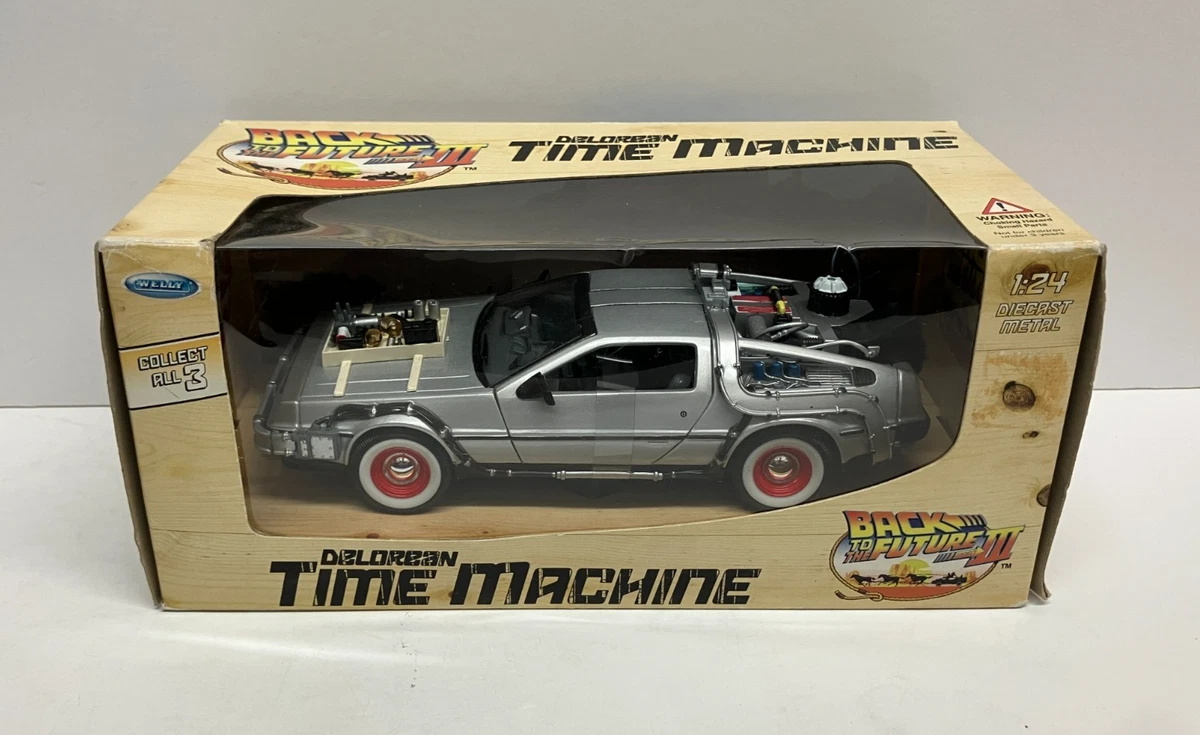 Welly Retour Vers Le Futur Delorean 1/24 - Diecast - Boîte Abîmée - Neuf