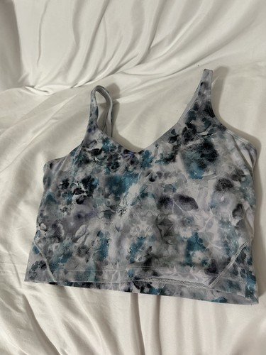 Camiseta sin mangas Lululemon Align para mujer Kaleidofloral multi recortada Nulu talla 8 - Imagen 3 de 8
