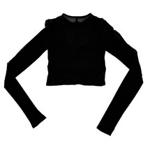 Tiger Friday Alter Ego Black Crop Top Dancewear, XS