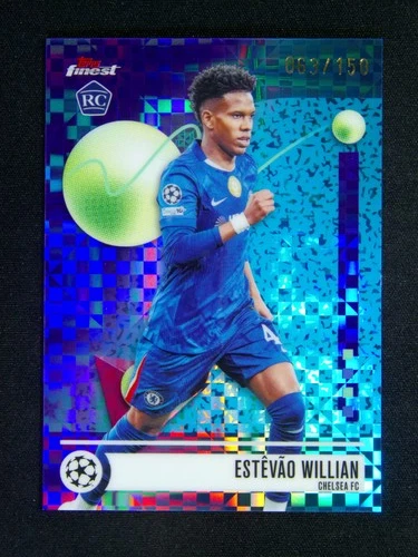 2025-26 Topps Finest UEFA Estevao Willian #100 RC Common Purple Checker /150