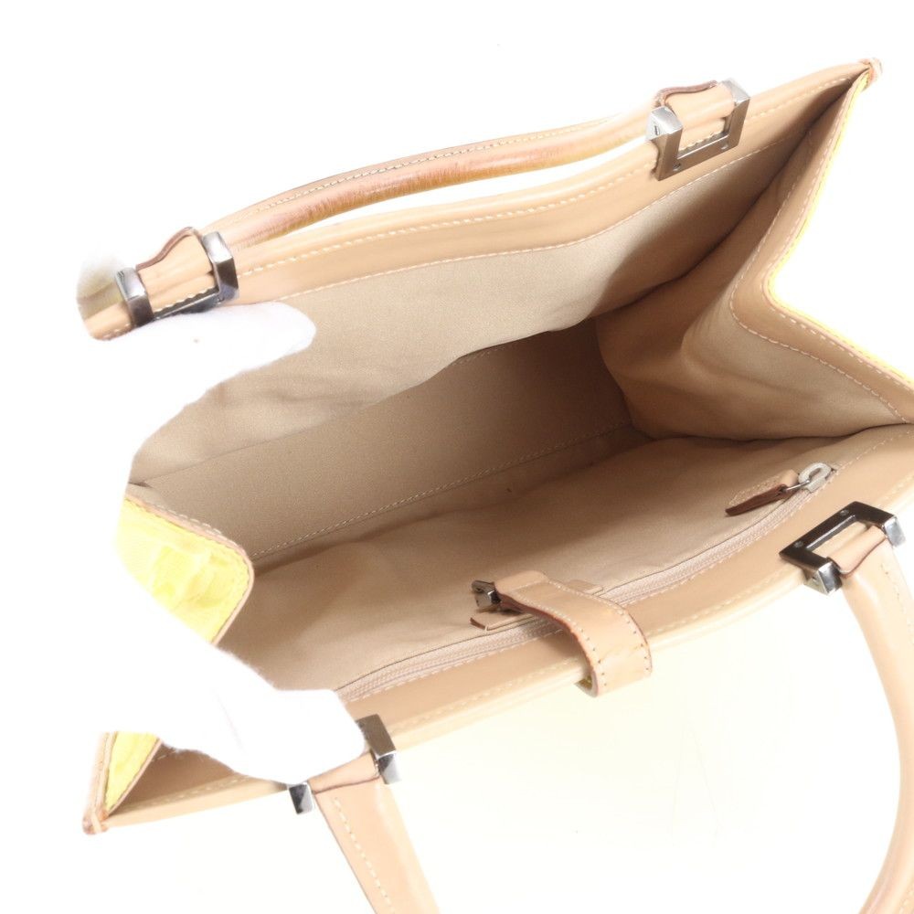 Gucci Jackie Jumbo GG Canvas Leather Tote Yellow Women's Handbag Authentic thumbnail 9