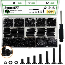 1001 Pcs M3 Countersunk Screws Assortment Kit, Flat Head Machine Screws Phillips