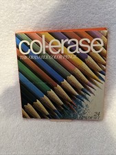 Vintage Faber Castell Col-Erase Colored Pencils With Erasers 24 Color Set