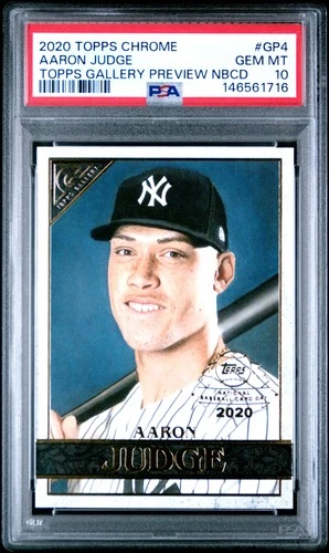 146561716 Aaron Judge 2020 Topps Chrome #GP-4 Gallery NBCD Preview PSA 10