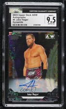2023 AEW All Elite Wrestling Dynamite 1/5 Jake Hager #4 CGC 9.5 Mint+ Auto 18x6