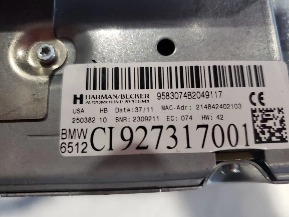 BMW 335I E90 LCI 2012 - Unidad de navegación sintonizador receptor de radio - 08-13 OEM 9273170 Foto 3 de 4