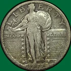 New Listing1917-D Type 2 Standing Liberty Quarter Very Fine VF Coin #40262