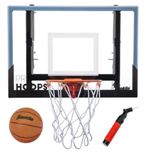 Franklin Sports Adjustable Wall Mounted Basketball Hoop Set Shatter Resistant