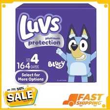 Luvs Platinum Protection Baby Diapers Size 4, 164 Count, Free Shipping, NEW