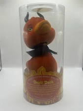 Rare Streamline Devil Duck Limited Edition Bobblehead Flocked Red Collectible