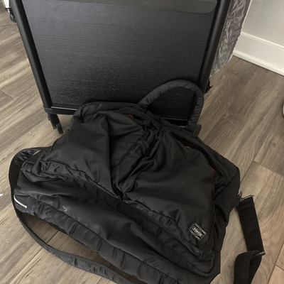 #ad #ad YOSHIDA PORTER TANKER 2Way Overnight Briefcase Black amp; Orange Nylon Used Japan $155.00
