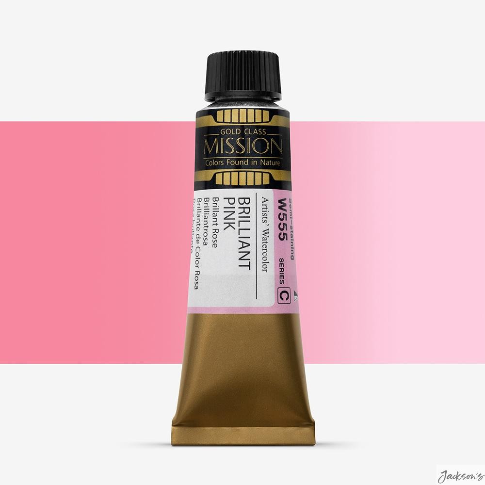 Mijello Mission Gold Watercolour Paint Tube 15ml Brilliant Pink For Artists