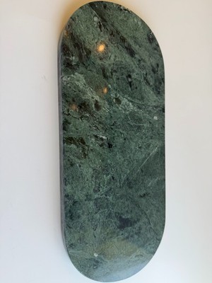 Natural Green Marble Display Tray Vanity Organizer Cheese Board Kitchen Bathroom