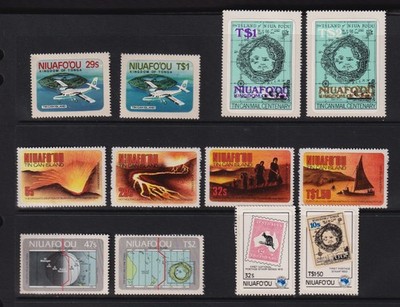 Tonga - Niuafo'ou - 5 Early Mint, NH sets, cat. $ 31.40