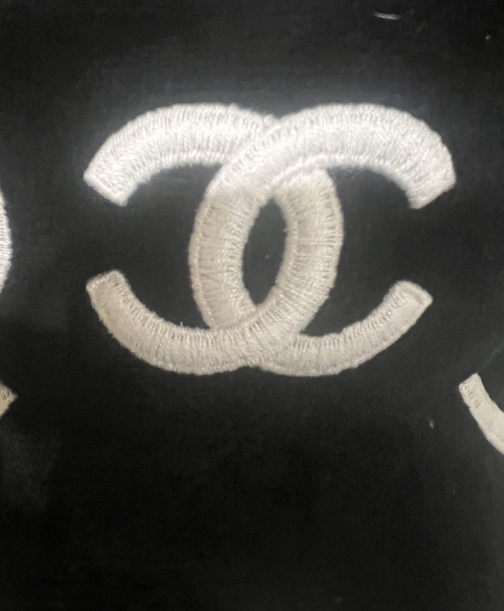 New in box authentic Chanel Coco Beach black velvet logo hat cap