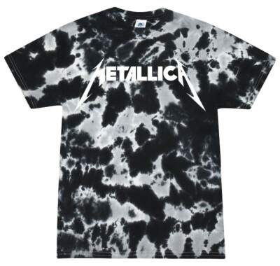 Metallica Logo Tie-Dye T-Shirt Rock Band Classic Youth and Adult Size Cotton Tee