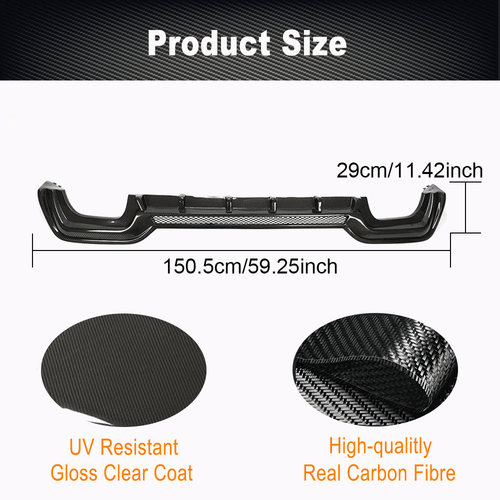 Carbon Heckdiffusor Diffusor Heckansatz für BMW 3er G20 G28 mit M-Paket 2019-20 - Picture 9 of 14