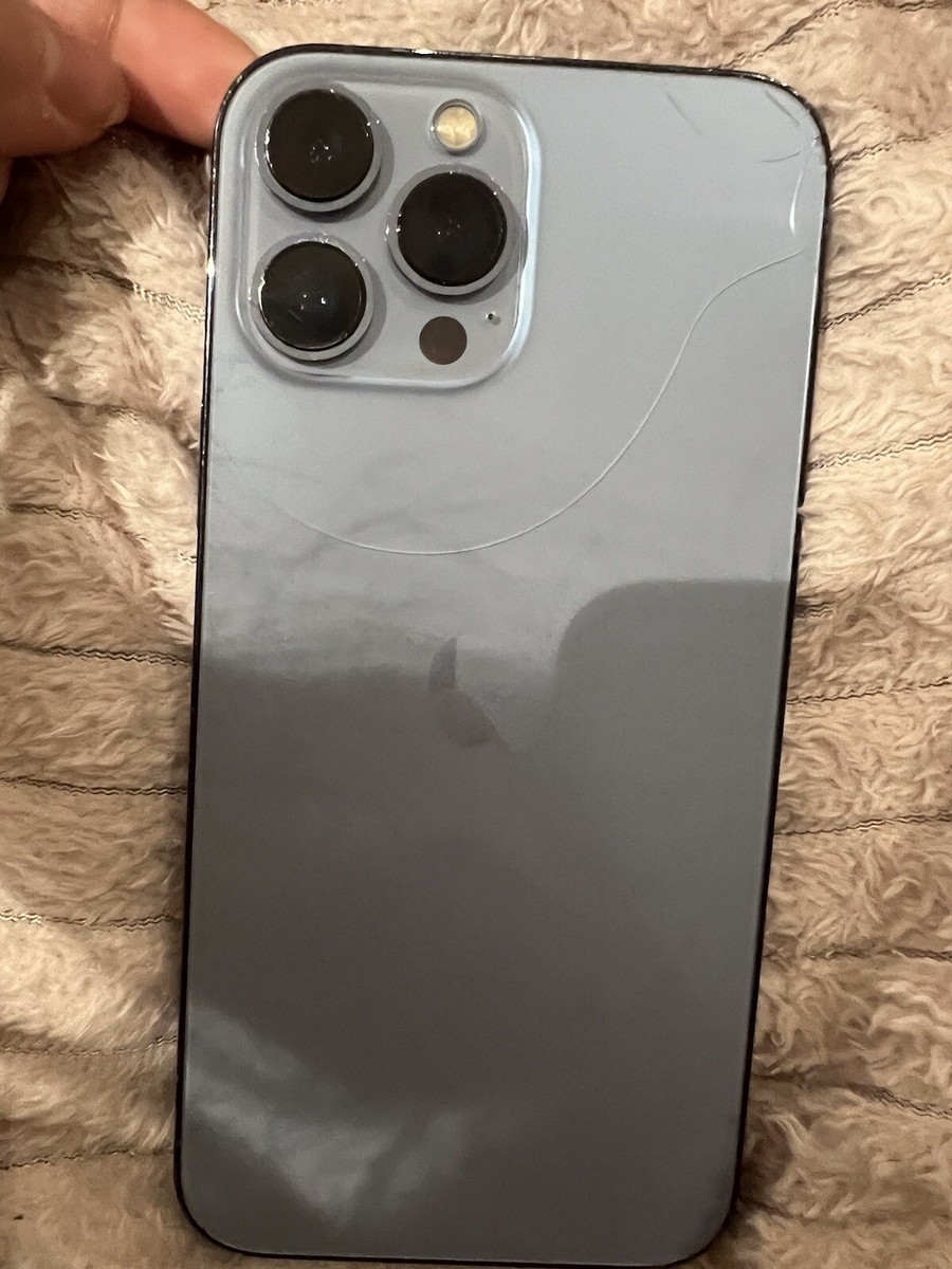 Apple iPhone 13 Pro Max - 128gb- Sierra Blue (Unlocked) Cracked