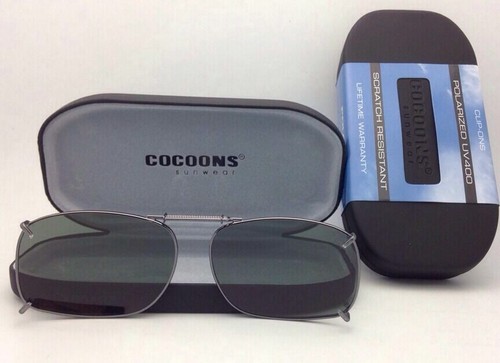 Gafas de sol/anteojos polarizados grises COCOONS sobre Rx clip REC 1-54 Gunmetal - Imagen 6 de 8