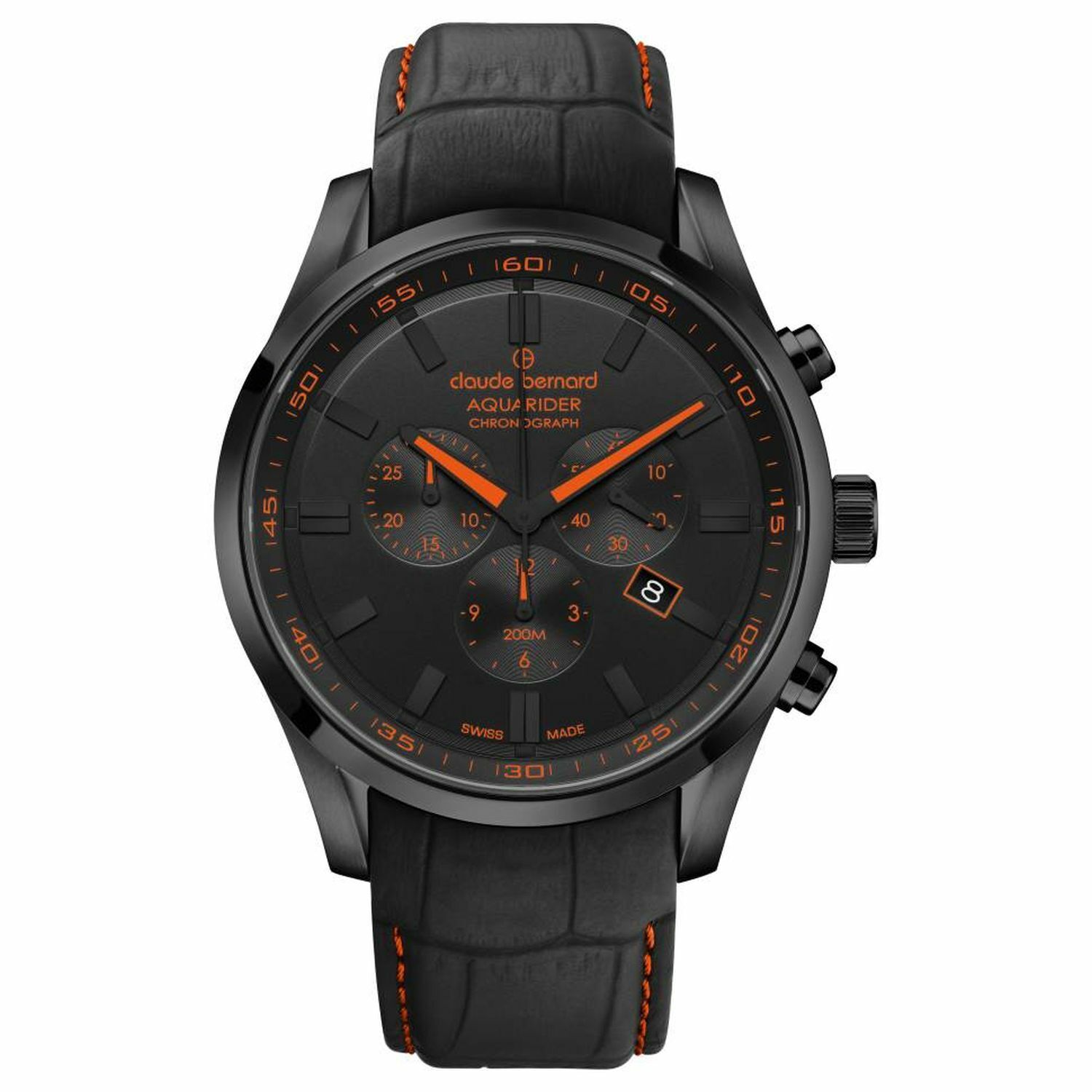 Claude Bernard 10222 37NC NINOO Men's Aquarider Black Quartz Watch