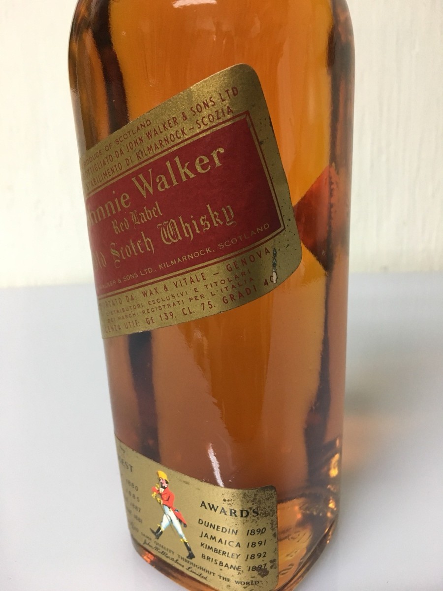 Johnnie Walker Red Label Old Scotch Whisky 75cl 40% Vol Vintage