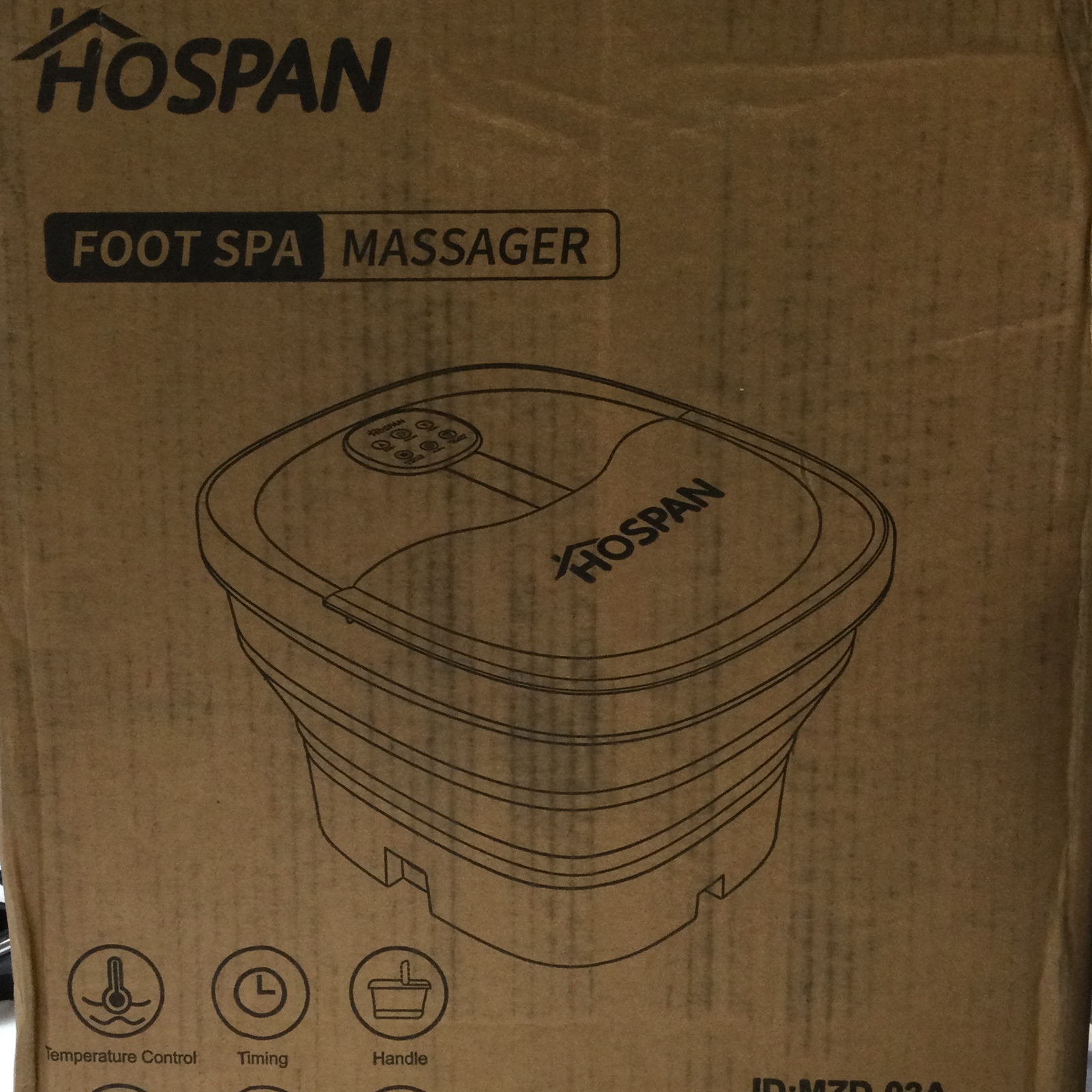 HOSPAN FS02A Purple 500W Corded Electric Heat Rotary Foot Spa Massage Machine