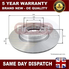 Fits BMW 5 Series 2003-2010 2.0 D 2.5 3.0 Firstpart Front Brake Disc #1