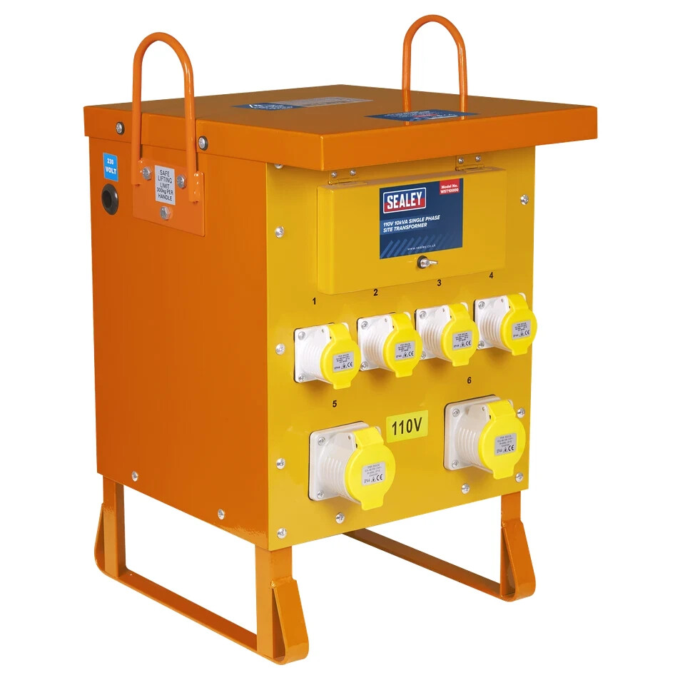 Sealey Single Phase Site Transformer 10kVA 110V  110V Transformer (WST10000)