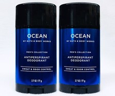 2 Bath  Body Works OCEAN FOR MEN Deodorant Stick Sweat Odor Control 2.7 oz