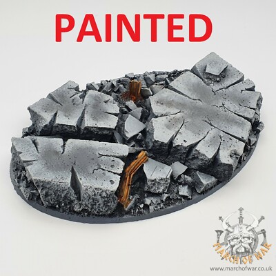 BEMALT 170x100mm oval Resin New Urban Rubble Base Horus Häresie Imperial Knight