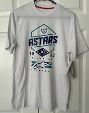 Alpinestars Hex Tee, White Blue Stratos, Small, New
