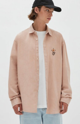 Kaotiko Camisa Snake Washed Soft Pink Hemd (rosa)