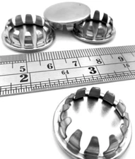 Nickel Plated Steel Cap For 7/8" Hole Push Into Tube Pipe All Weather Marine Use