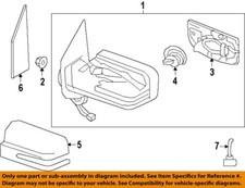 NISSAN OEM Door Side Rear View Mirror-Mirror Assy Nut 0891110637