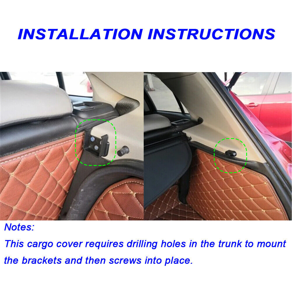 Rear Trunk Cargo Cover Luggage Security Shade Shield For Rear Trunk Cargo Cover Luggage Security Shade Shield For