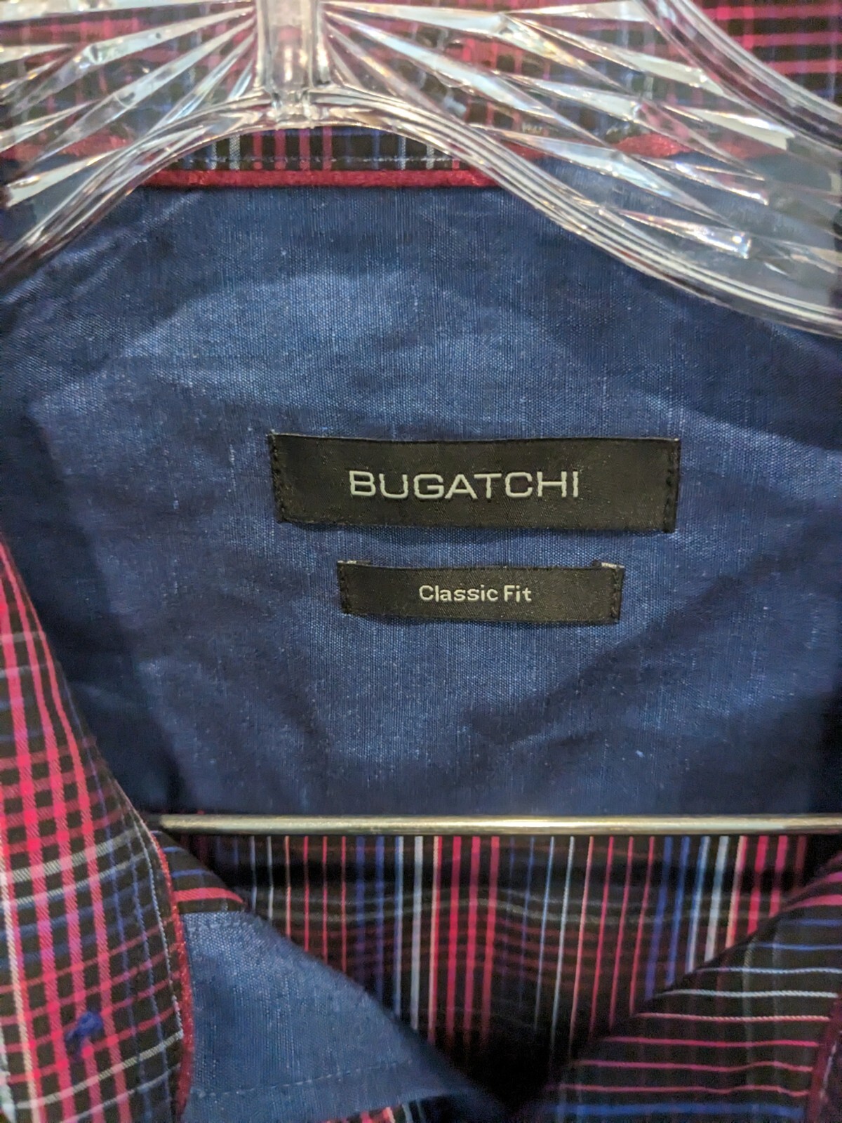 Bugatchi  Button Down  small Flip Cuff Plaid Size… - image 2