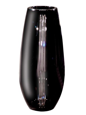 GA80057 -DALE TIFFANY  BLACKLINE CRYSTAL VASE