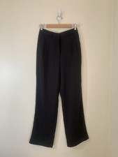 Quince Womens Dress Pants Medium Black Classic Pleated Career Interview Stretch