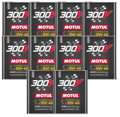 Motul 300V Competition 0W40 20L Fully Synthetic Ester Racing Engine Oil 10 x 2L